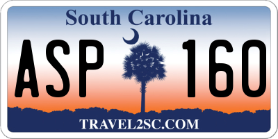 SC license plate ASP160