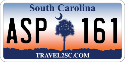SC license plate ASP161