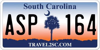 SC license plate ASP164