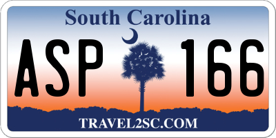 SC license plate ASP166