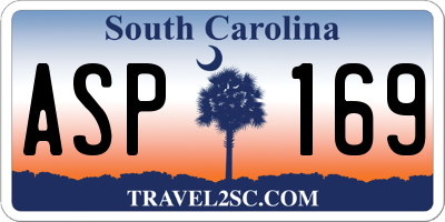 SC license plate ASP169
