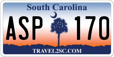 SC license plate ASP170