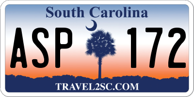 SC license plate ASP172