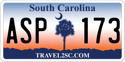 SC license plate ASP173