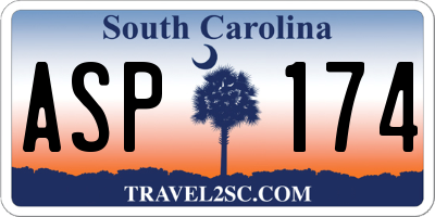 SC license plate ASP174