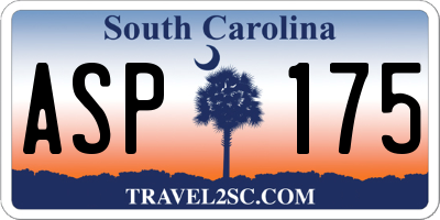 SC license plate ASP175