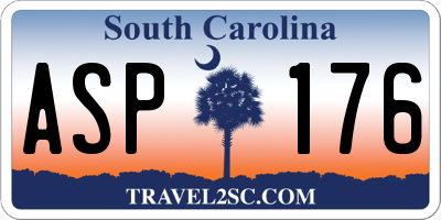 SC license plate ASP176
