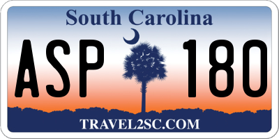 SC license plate ASP180