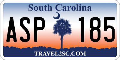 SC license plate ASP185