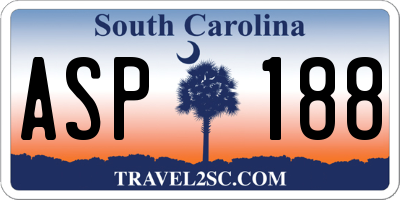 SC license plate ASP188