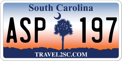 SC license plate ASP197