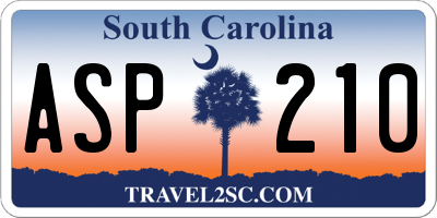 SC license plate ASP210