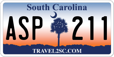 SC license plate ASP211