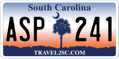 SC license plate ASP241