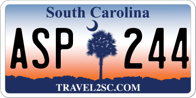 SC license plate ASP244
