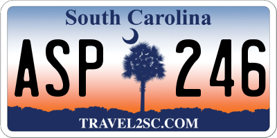 SC license plate ASP246
