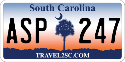 SC license plate ASP247