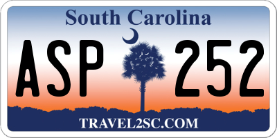 SC license plate ASP252