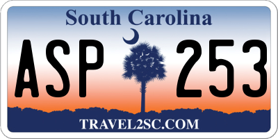 SC license plate ASP253