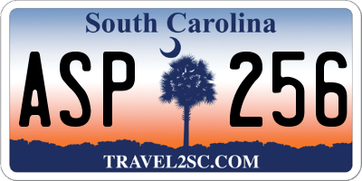 SC license plate ASP256