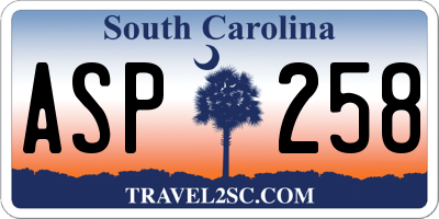 SC license plate ASP258