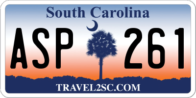 SC license plate ASP261