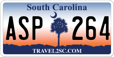SC license plate ASP264