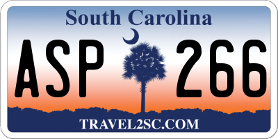 SC license plate ASP266