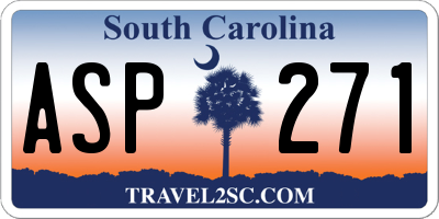 SC license plate ASP271
