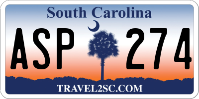 SC license plate ASP274