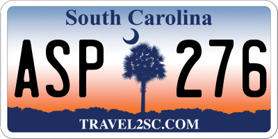SC license plate ASP276