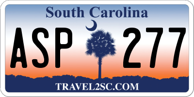 SC license plate ASP277