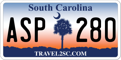 SC license plate ASP280