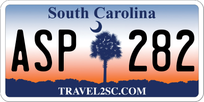 SC license plate ASP282