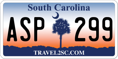 SC license plate ASP299