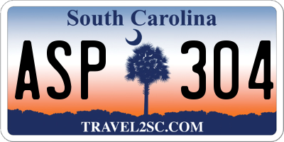 SC license plate ASP304