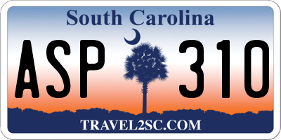 SC license plate ASP310