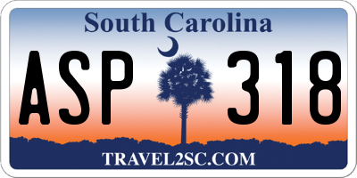 SC license plate ASP318