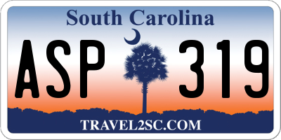 SC license plate ASP319