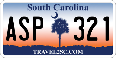 SC license plate ASP321