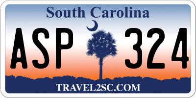SC license plate ASP324