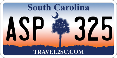 SC license plate ASP325