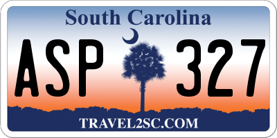 SC license plate ASP327