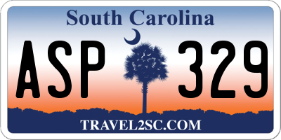 SC license plate ASP329