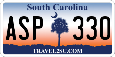 SC license plate ASP330