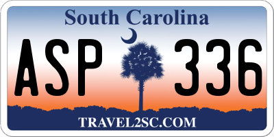 SC license plate ASP336