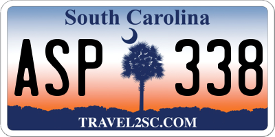 SC license plate ASP338