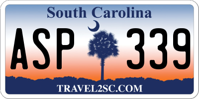 SC license plate ASP339