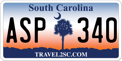 SC license plate ASP340