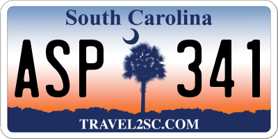 SC license plate ASP341